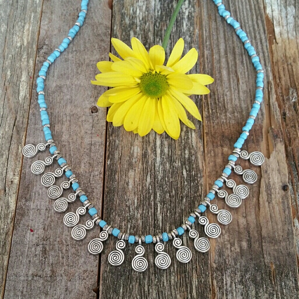 Moroccan Bohemian Necklace Boho Tribal Jewelry